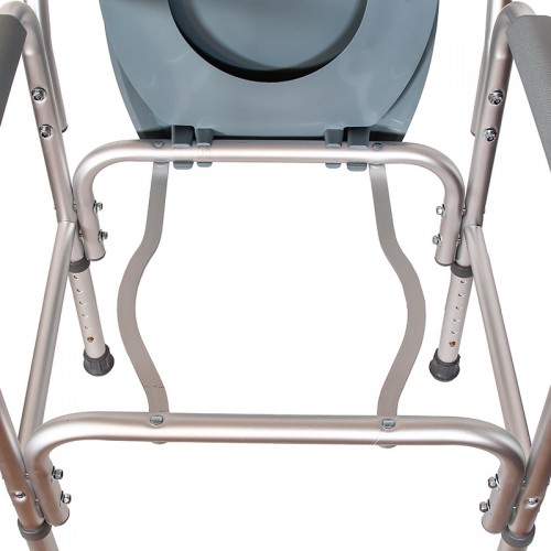 Кресло туалет стальное со спинкой регулируемое по высоте amcb6803